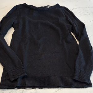 LOFT Women's Black Crew Neck Sweater